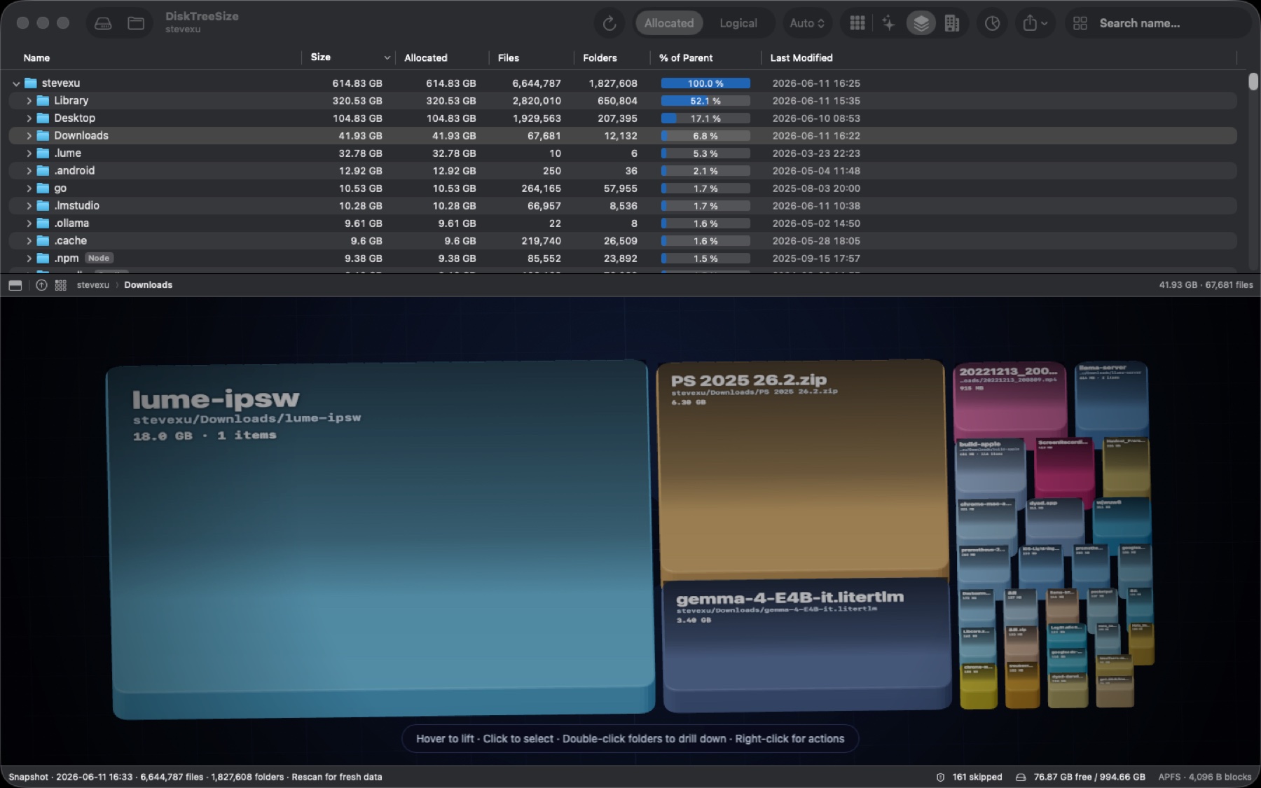 DiskTreeSize screenshot